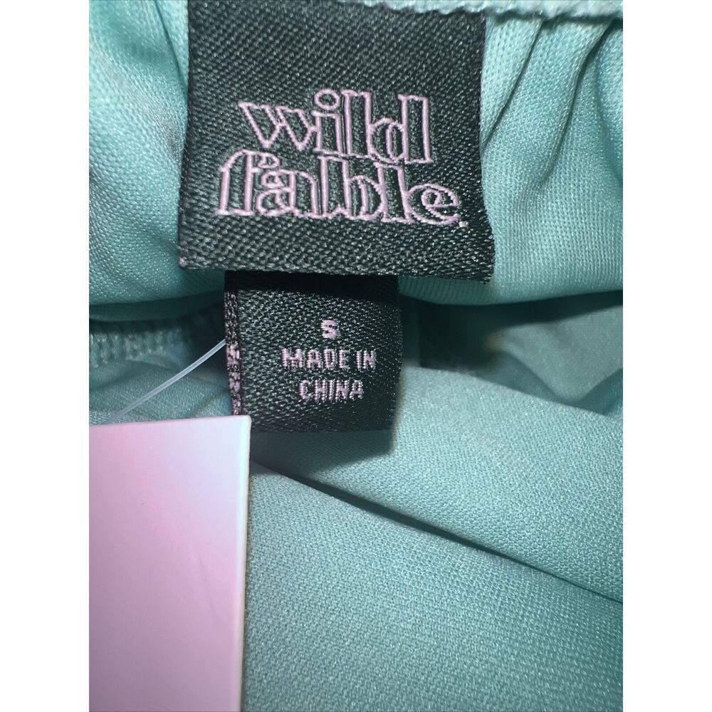 Women's Sleeveless High-Low Hem Chiffon Dress - Wild Fable Aqua Green S NWT - Picture 3 of 3